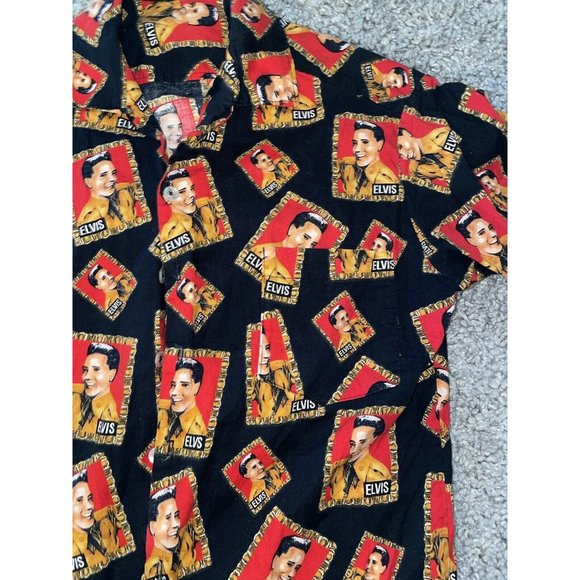 Elvis Presley Custom 1 Of 1 All Over Print Button Up Size Medium - Picture 2 of 7